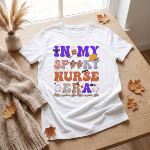 Retro Spooky Nurse Ghost Halloween "In My Spooky " T-Shirt