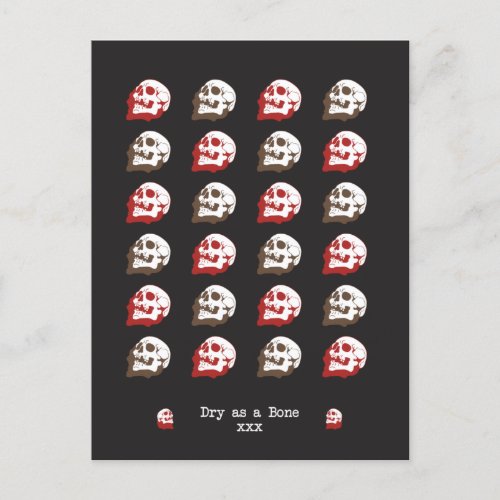 Retro Spooky Pattern Art Postcard