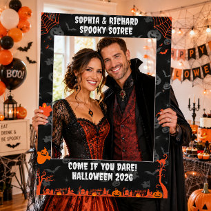 Retro Spooky Soiree Halloween Gothic Party Selfie Frame