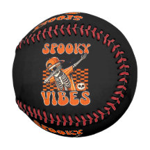 Retro Spooky Vibes Dabbing Skeleton Halloween