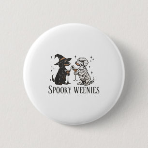 Retro Spooky Weenies Halloween Dachshund Spooky Se Button
