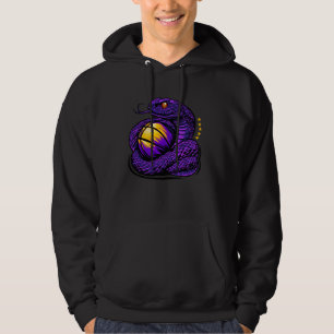Retro Sport Lover Quote Purple Snake Animal Meme B Hoodie