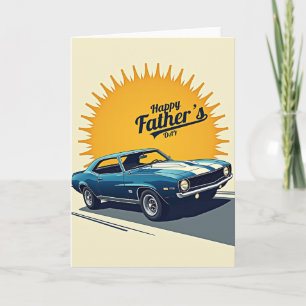 Retro Sports Car Fathers Day Card
