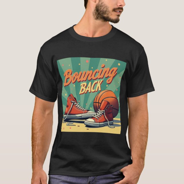Retro Sports Gear Design with Humorous Puns T-Shirt (Front)
