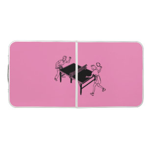 Retro Sports Ping Pong Pink Beer Pong Table