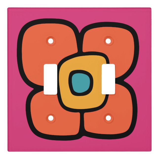 Retro Spring Blossom Light Switch Cover (Front)