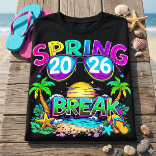 Retro Spring Break 2026 Beach Vacation T-Shirt