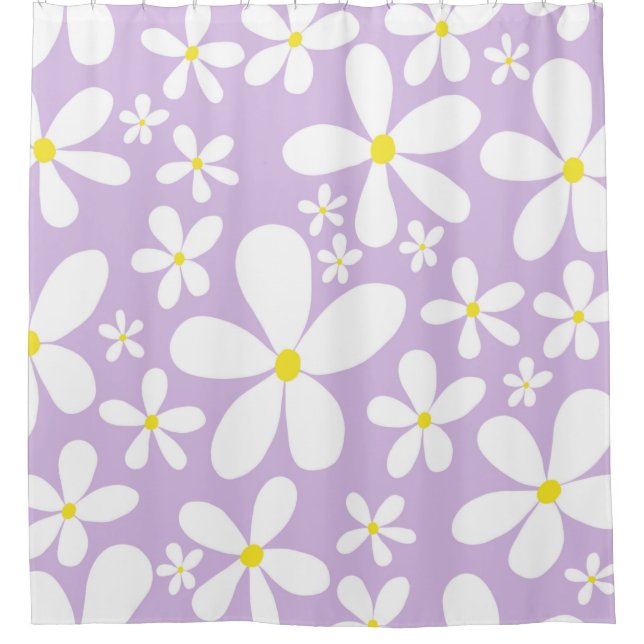 Retro Spring Daisies #1 #decor #art Shower Curtain (Front)