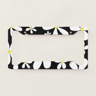 Retro Spring Daisies #2 #decor #art License Plate Frame