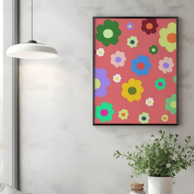 Retro Spring Flower Vintage Floral Wall Art (Creator Uploaded)