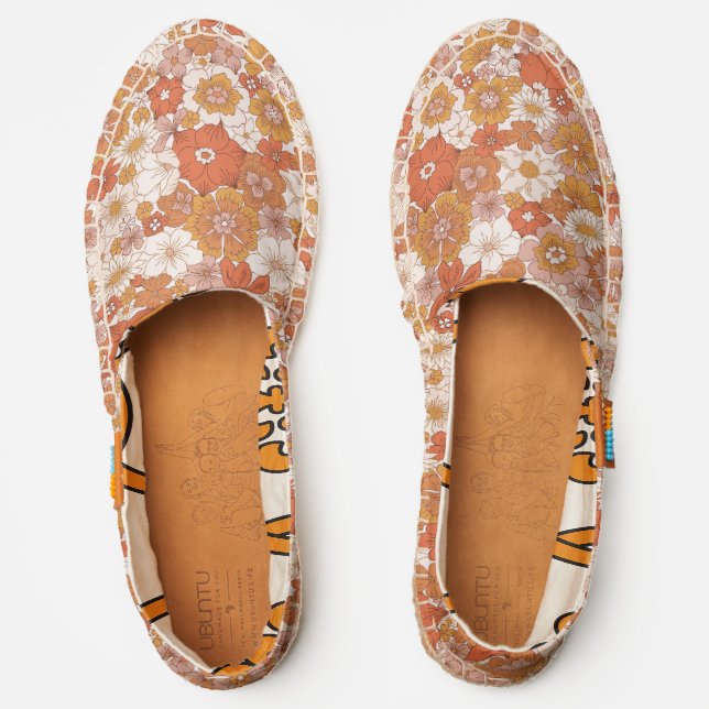 Retro Spring Flowers Espadrilles (Front)