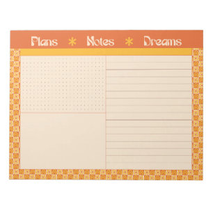 Retro Spring Hand Drawn Sunshine Plan and Dream Notepad