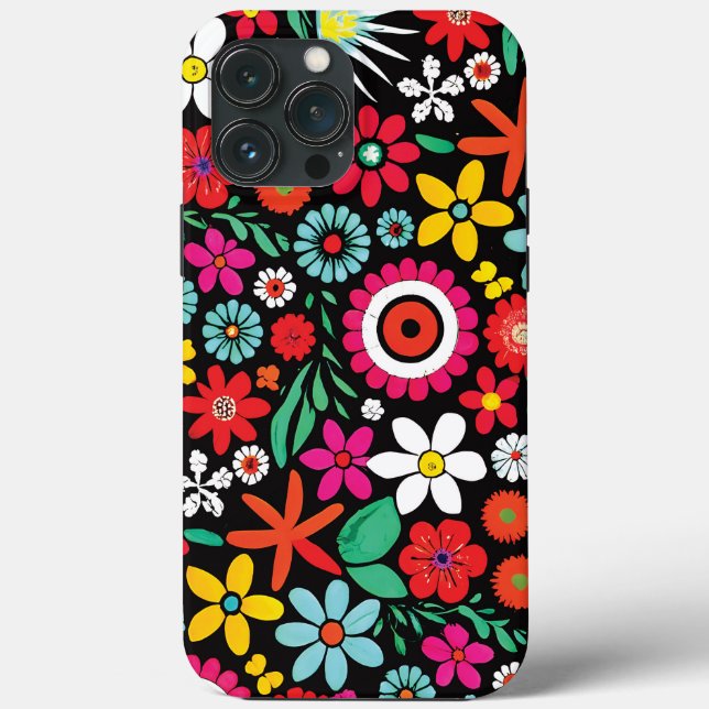Retro spring wildflowers pattern Case-Mate iPhone case (Back)