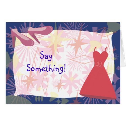 Retro Spunky Gal Cards (Front Horizontal)