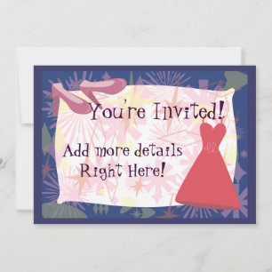 Retro Spunky Gal Invitation