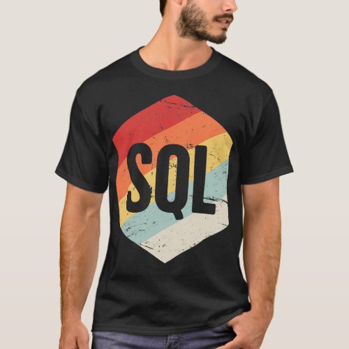 Retro SQL Programming Language Icon T_Shirt