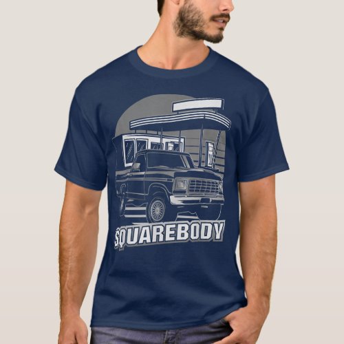 Retro Square Body Truck Squarebody Vintage Classic T_Shirt