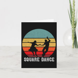 Retro Square Dancer Vintage Square Dancing Square Card