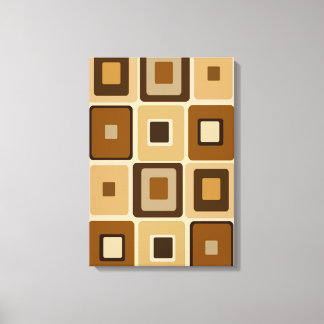 Retro Square on Canvas Print