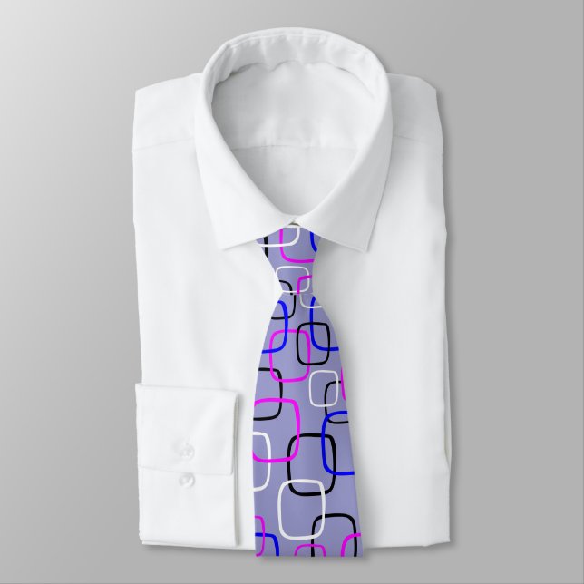 Retro Squares - 9999CC Neck Tie (Tied)