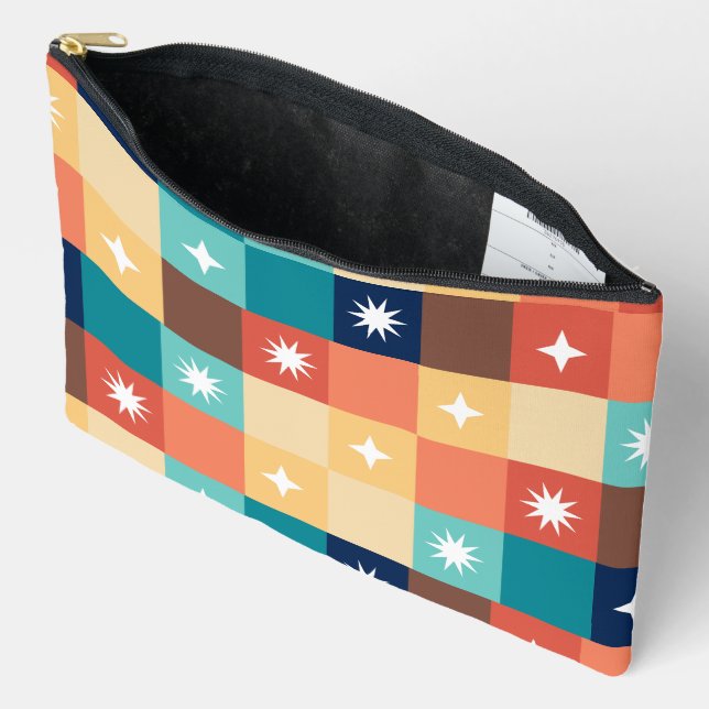 Retro Squares Accessory Pouch (Open)