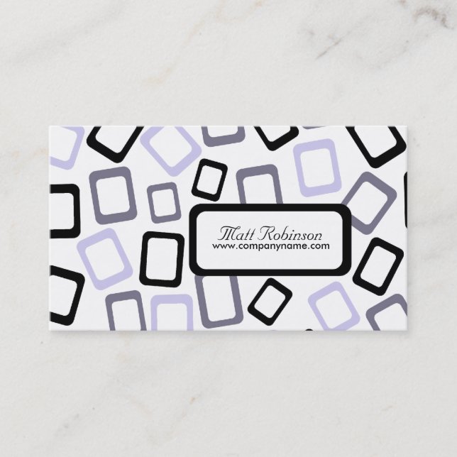 Retro Squares Business Cards (Front)