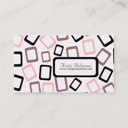 Customizable Retro Squares Business Cards