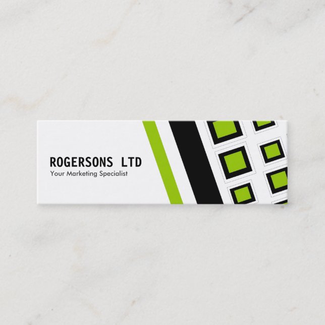 Retro Squares Mini Business Cards (Front)