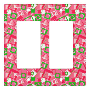 Retro Squares Pattern Light Switch Cover