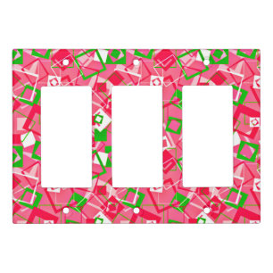 Retro Squares Pattern Light Switch Cover