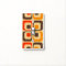 Retro Squares Pattern - Red, Brown & Orange