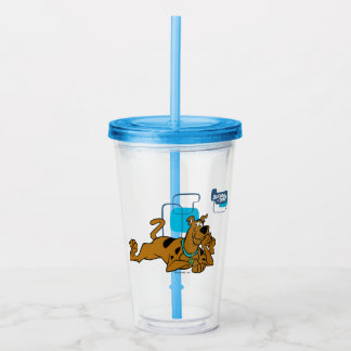 Retro Squares Scooby-Doo Lying Down Acrylic Tumbler