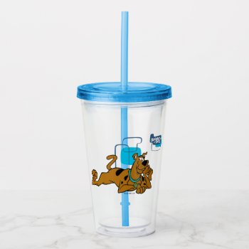 Retro Squares Scooby-doo Lying Down Acrylic Tumbler by scoobydoo at Zazzle