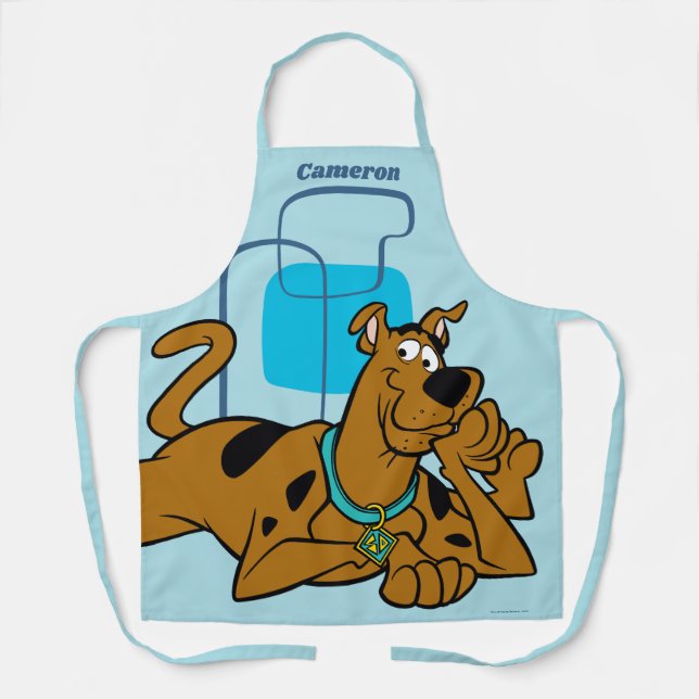 Retro Squares Scooby-Doo Lying Down Apron (Front)