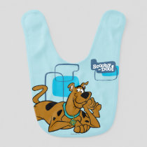 Retro Squares Scooby-Doo Lying Down Bib