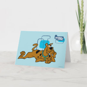 Retro Squares Scooby-Doo Lying Down Card