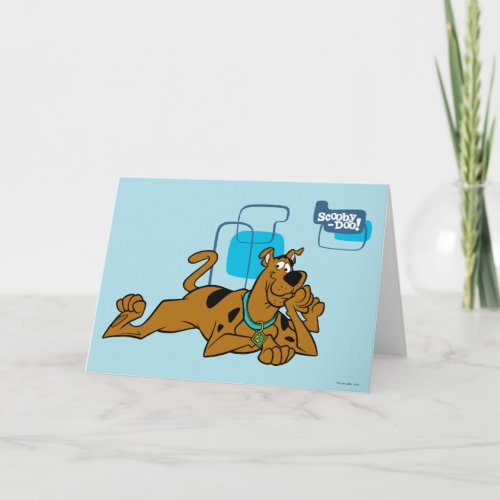 Retro Squares Scooby_Doo Lying Down Card