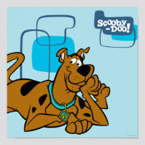 Retro Squares Scooby-Doo Lying Down Poster