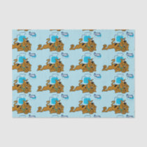 Retro Squares Scooby-Doo Lying Down Tissue Paper
