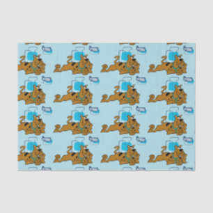 Retro Squares Scooby-Doo Lying Down Tissue Paper