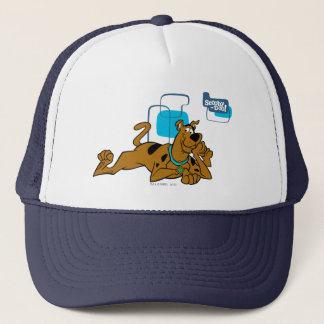 Retro Squares Scooby-Doo Lying Down Trucker Hat