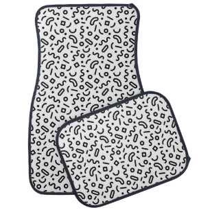 Retro Squiggle Pattern Car Floor Mat