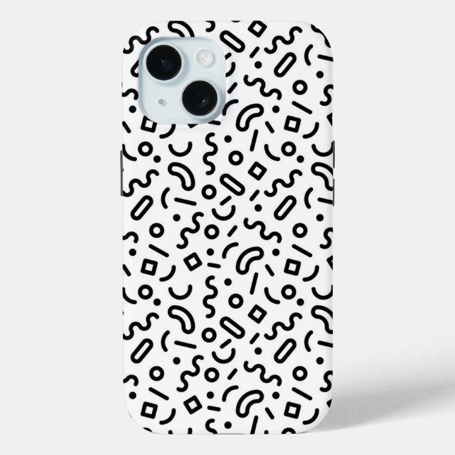 Retro Squiggle Pattern Case-Mate iPhone Case (Back)