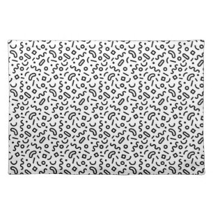 Retro Squiggle Pattern Cloth Placemat