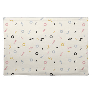Retro Squiggle Pattern Cloth Placemat