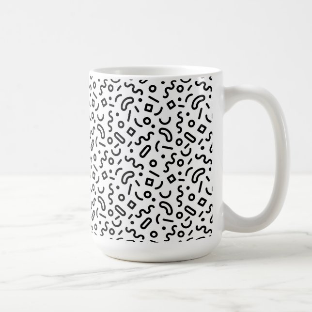 Retro Squiggle Pattern Coffee Mug (Right)