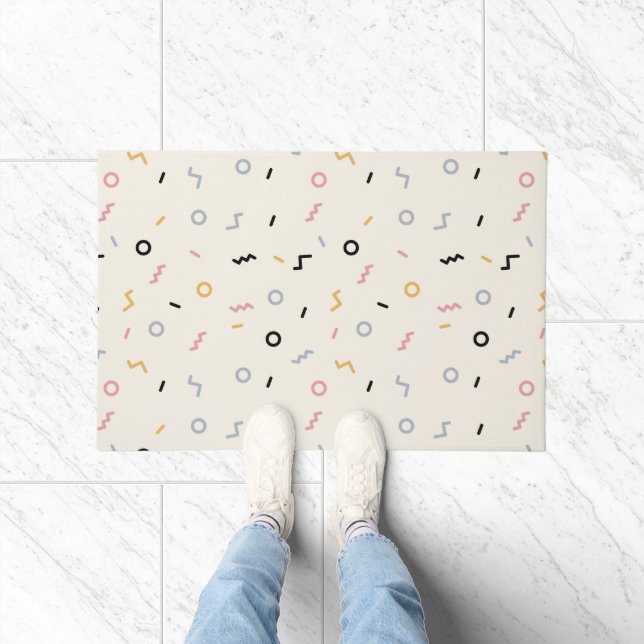 Retro Squiggle Pattern Doormat (Indoor)