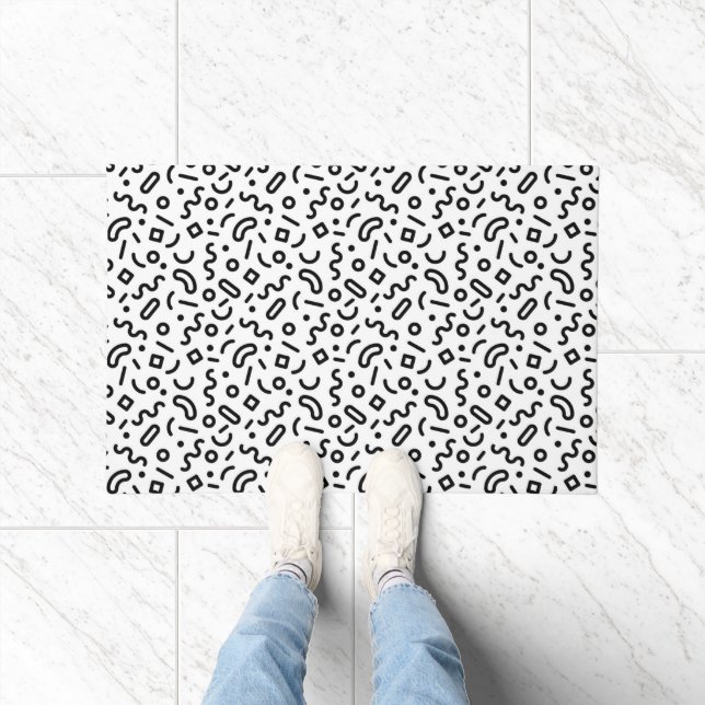 Retro Squiggle Pattern Doormat (Indoor)