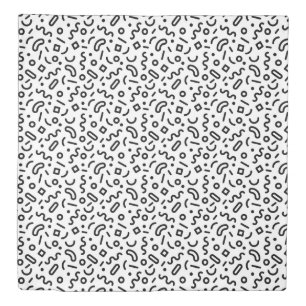 Retro Squiggle Pattern Duvet Cover