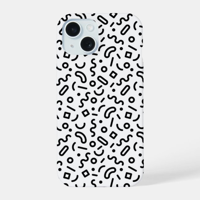 Retro Squiggle Pattern Iphone Case (Back)